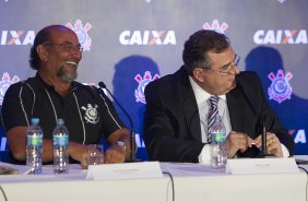 Durante evento no Museu do Futebol, no Pacaembu, o Corinthians anunciou seu novo patrocinador master, a Caixa Economica Federal; São Paulo / SP - Brasil - 20/11/2012