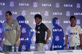Durante evento no Museu do Futebol, no Pacaembu, o Corinthians anunciou seu novo patrocinador master, a Caixa Economica Federal; São Paulo / SP - Brasil - 20/11/2012