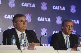 Durante evento no Museu do Futebol, no Pacaembu, o Corinthians anunciou seu novo patrocinador master, a Caixa Economica Federal; São Paulo / SP - Brasil - 20/11/2012