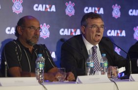 Durante evento no Museu do Futebol, no Pacaembu, o Corinthians anunciou seu novo patrocinador master, a Caixa Economica Federal; São Paulo / SP - Brasil - 20/11/2012