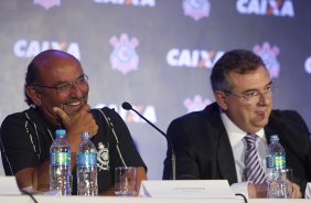 Durante evento no Museu do Futebol, no Pacaembu, o Corinthians anunciou seu novo patrocinador master, a Caixa Economica Federal; São Paulo / SP - Brasil - 20/11/2012
