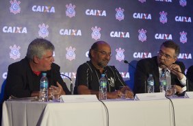 Durante evento no Museu do Futebol, no Pacaembu, o Corinthians anunciou seu novo patrocinador master, a Caixa Economica Federal; São Paulo / SP - Brasil - 20/11/2012