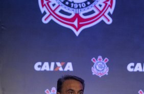 Durante evento no Museu do Futebol, no Pacaembu, o Corinthians anunciou seu novo patrocinador master, a Caixa Economica Federal; São Paulo / SP - Brasil - 20/11/2012