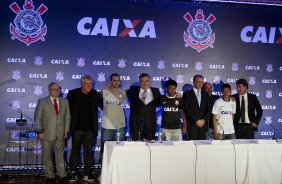 Durante evento no Museu do Futebol, no Pacaembu, o Corinthians anunciou seu novo patrocinador master, a Caixa Economica Federal; São Paulo / SP - Brasil - 20/11/2012