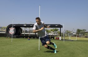 Durante o treino realizado esta manh no CT Joaquim Grava, localizado no Parque Ecolgico do Tiete. O prximo jogo da equipe ser domingo, dia 02/12, contra o So Paulo, no Pacaembu, vlido pela 38 rodada do Campeonato Brasileiro de 2012
