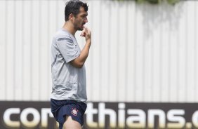 Durante o treino realizado esta manh no CT Joaquim Grava, localizado no Parque Ecolgico do Tiete. O prximo jogo da equipe ser amanh, domingo, dia 02/12, contra o So Paulo, no Pacaembu, vlido pela 38 rodada do Campeonato Brasileiro de 2012