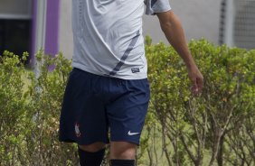 Durante o treino realizado esta manh no CT Joaquim Grava, localizado no Parque Ecolgico do Tiete. O prximo jogo da equipe ser amanh, domingo, dia 02/12, contra o So Paulo, no Pacaembu, vlido pela 38 rodada do Campeonato Brasileiro de 2012