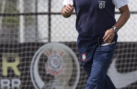 Durante o treino realizado esta manh no CT Joaquim Grava, localizado no Parque Ecolgico do Tiete. O prximo jogo da equipe ser amanh, domingo, dia 02/12, contra o So Paulo, no Pacaembu, vlido pela 38 rodada do Campeonato Brasileiro de 2012