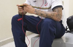 Nos vestirios antes da partida entre So Paulo x Corinthians, realizada esta tarde no estdio do Pacaembu, jogo vlido pela 38 rodada do Campeonato Brasileiro de 2012