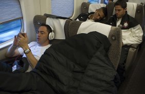 Durante a viagem de Nagoia para Yokohama, onde no dia 16/12, domingo, o time do Corinthians/Brasil joga contra o Chelsea/Inglaterra, pelo titulo de Campeão Mundial Interclubes 2012 organizado pela FIFA, em Yokohama