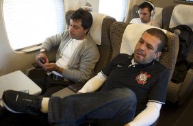 Durante a viagem de Nagoia para Yokohama, onde no dia 16/12, domingo, o time do Corinthians/Brasil joga contra o Chelsea/Inglaterra, pelo titulo de Campeão Mundial Interclubes 2012 organizado pela FIFA, em Yokohama