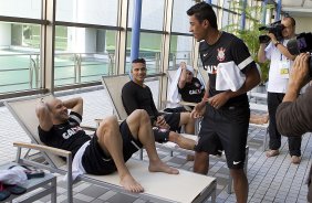 Durante o treino de recuperao do Corinthians, na piscina do Hilton Hotel, esta manh aps o jogo contra o Al Ahly, do Egito/Africa, primeiro jogo da disputa do Campeonato Mundial Interclubes organizado pela FIFA, a ser jogado nas cidades de Toyota e Yokohama