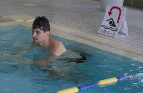 Durante o treino de recuperao do Corinthians, na piscina do Hilton Hotel, esta manh aps o jogo contra o Al Ahly, do Egito/Africa, primeiro jogo da disputa do Campeonato Mundial Interclubes organizado pela FIFA, a ser jogado nas cidades de Toyota e Yokohama