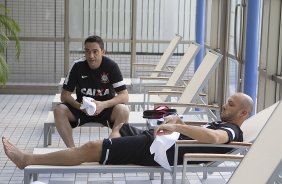 Durante o treino de recuperao do Corinthians, na piscina do Hilton Hotel, esta manh aps o jogo contra o Al Ahly, do Egito/Africa, primeiro jogo da disputa do Campeonato Mundial Interclubes organizado pela FIFA, a ser jogado nas cidades de Toyota e Yokohama