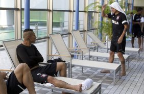 Durante o treino de recuperao do Corinthians, na piscina do Hilton Hotel, esta manh aps o jogo contra o Al Ahly, do Egito/Africa, primeiro jogo da disputa do Campeonato Mundial Interclubes organizado pela FIFA, a ser jogado nas cidades de Toyota e Yokohama