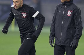 Durante o treino do Corinthians esta noite no Yokohama Stadium, na cidade de Yokohama/Japao; o time se prepara para o jogo contra o Chelsea/Inglaterra, amanh, dia 16/12, domingo, na disputa do titulo de Campeo Mundial Interclubes 2012 organizado pela FIFA - Yokohama/Japan