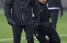 Durante o treino do Corinthians esta noite no Yokohama Stadium, na cidade de Yokohama/Japao; o time se prepara para o jogo contra o Chelsea/Inglaterra, amanh, dia 16/12, domingo, na disputa do titulo de Campeo Mundial Interclubes 2012 organizado pela FIFA - Yokohama/Japan