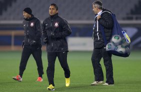 Durante o treino do Corinthians esta noite no Yokohama Stadium, na cidade de Yokohama/Japao; o time se prepara para o jogo contra o Chelsea/Inglaterra, amanh, dia 16/12, domingo, na disputa do titulo de Campeo Mundial Interclubes 2012 organizado pela FIFA - Yokohama/Japan