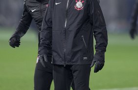 Durante o treino do Corinthians esta noite no Yokohama Stadium, na cidade de Yokohama/Japao; o time se prepara para o jogo contra o Chelsea/Inglaterra, amanh, dia 16/12, domingo, na disputa do titulo de Campeo Mundial Interclubes 2012 organizado pela FIFA - Yokohama/Japan