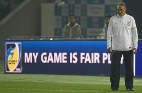 Durante o treino do Corinthians esta noite no Yokohama Stadium, na cidade de Yokohama/Japao; o time se prepara para o jogo contra o Chelsea/Inglaterra, amanhã, dia 16/12, domingo, na disputa do titulo de Campeão Mundial Interclubes 2012 organizado pela FIFA - Yokohama/Japan