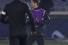 Durante o treino do Corinthians esta noite no Yokohama Stadium, na cidade de Yokohama/Japao; o time se prepara para o jogo contra o Chelsea/Inglaterra, amanhã, dia 16/12, domingo, na disputa do titulo de Campeão Mundial Interclubes 2012 organizado pela FIFA - Yokohama/Japan