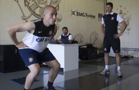 Durante o treino realizado esta manh no CT Joaquim Grava, localizado no Parque Ecolgico do Tiete. O prximo jogo da equipe ser domingo, dia 20/01, contra o Paulista de Jundia, no estdio Jaime Cintra , em Jundia, vlido pela 1 rodada do Campeonato Paulista de 2013