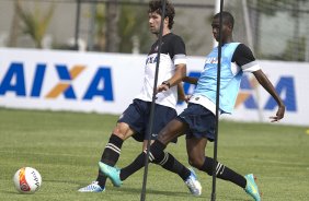 Durante o treino realizado esta manh no CT Joaquim Grava, localizado no Parque Ecolgico do Tiete. O prximo jogo da equipe ser domingo, dia 20/01, contra o Paulista de Jundia, no estdio Jaime Cintra , em Jundia, vlido pela 1 rodada do Campeonato Paulista de 2013