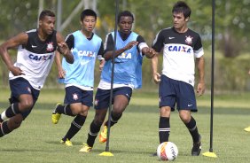 Durante o treino realizado esta manh no CT Joaquim Grava, localizado no Parque Ecolgico do Tiete. O prximo jogo da equipe ser domingo, dia 20/01, contra o Paulista de Jundia, no estdio Jaime Cintra , em Jundia, vlido pela 1 rodada do Campeonato Paulista de 2013