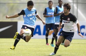 Durante o treino realizado esta manh no CT Joaquim Grava, localizado no Parque Ecolgico do Tiete. O prximo jogo da equipe ser domingo, dia 20/01, contra o Paulista de Jundia, no estdio Jaime Cintra , em Jundia, vlido pela 1 rodada do Campeonato Paulista de 2013