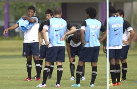 Durante o treino realizado esta manh no CT Joaquim Grava, localizado no Parque Ecolgico do Tiete. O prximo jogo da equipe ser domingo, dia 20/01, contra o Paulista de Jundia, no estdio Jaime Cintra , em Jundia, vlido pela 1 rodada do Campeonato Paulista de 2013