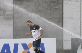 Durante o treino realizado esta manh no CT Joaquim Grava, localizado no Parque Ecolgico do Tiete. O prximo jogo da equipe ser domingo, dia 20/01, contra o Paulista de Jundia, no estdio Jaime Cintra , em Jundia, vlido pela 1 rodada do Campeonato Paulista de 2013