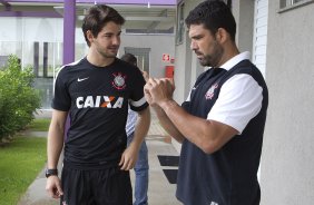 O atacante Alexandre Pato antes dos exames realizados esta manhã no CT Joaquim Grava, localizado no Parque Ecológico do Tiete. O próximo jogo da equipe será domingo, dia 20/01, contra o Paulista de Jundiaí, no estádio Jaime Cintra , em Jundiaí, válido pela 1ª rodada do Campeonato Paulista de 2013