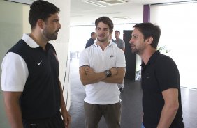 O atacante Alexandre Pato antes dos exames realizados esta manhã no CT Joaquim Grava, localizado no Parque Ecológico do Tiete. O próximo jogo da equipe será domingo, dia 20/01, contra o Paulista de Jundiaí, no estádio Jaime Cintra , em Jundiaí, válido pela 1ª rodada do Campeonato Paulista de 2013