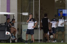 Durante o treino desta tarde no CT Joaquim Grava, localizado no Parque Ecolgico do Tiete. O prximo jogo da equipe ser domingo, dia 20/01, contra o Paulista de Jundia, no estdio Jaime Cintra , em Jundia, vlido pela 1 rodada do Campeonato Paulista de 2013