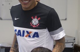 Durante o treino desta tarde no CT Joaquim Grava, localizado no Parque Ecolgico do Tiete. O prximo jogo da equipe ser domingo, dia 20/01, contra o Paulista de Jundia, no estdio Jaime Cintra , em Jundia, vlido pela 1 rodada do Campeonato Paulista de 2013