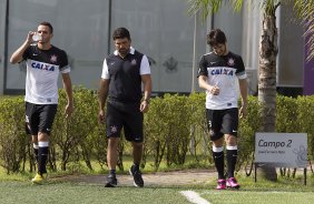 Durante o treino de hoje a tarde no CT Joaquim Grava, localizado no Parque Ecolgico do Tiete. O prximo jogo da equipe ser domingo, dia 20/01, contra o Paulista de Jundia, no estdio Jaime Cintra , em Jundia, vlido pela 1 rodada do Campeonato Paulista de 2013