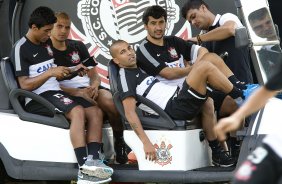 Durante o treino de hoje a tarde no CT Joaquim Grava, localizado no Parque Ecolgico do Tiete. O prximo jogo da equipe ser domingo, dia 20/01, contra o Paulista de Jundia, no estdio Jaime Cintra , em Jundia, vlido pela 1 rodada do Campeonato Paulista de 2013