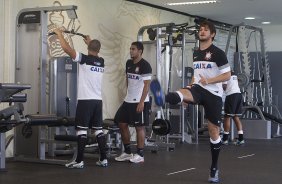 Durante o treino de hoje a tarde no CT Joaquim Grava, localizado no Parque Ecolgico do Tiete. O prximo jogo da equipe ser domingo, dia 20/01, contra o Paulista de Jundia, no estdio Jaime Cintra , em Jundia, vlido pela 1 rodada do Campeonato Paulista de 2013