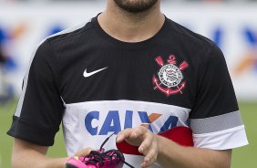 Durante o treino de hoje a tarde no CT Joaquim Grava, localizado no Parque Ecolgico do Tiete. O prximo jogo da equipe ser domingo, dia 20/01, contra o Paulista de Jundia, no estdio Jaime Cintra , em Jundia, vlido pela 1 rodada do Campeonato Paulista de 2013