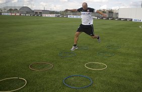 Durante o treino de hoje a tarde no CT Joaquim Grava, localizado no Parque Ecolgico do Tiete. O prximo jogo da equipe ser domingo, dia 20/01, contra o Paulista de Jundia, no estdio Jaime Cintra , em Jundia, vlido pela 1 rodada do Campeonato Paulista de 2013