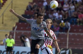 Durante o jogo esta tarde entre Paulista x Corinthians, no estádio Jaime Cintra , em Jundiaí, válido pela 1ª rodada do Campeonato Paulista 2013 - Jundiaí/SP
