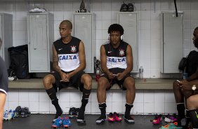 Nos vestiários antes do jogo desta tarde entre Paulista x Corinthians, no estádio Jaime Cintra , em Jundiaí, válido pela 1ª rodada do Campeonato Paulista 2013 - Jundiaí/SP