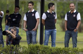 O time de futsal do Corinthians foi apresentado após o treino realizado desta manhã no CT Joaquim Grava, localizado no Parque Ecológico do Tiete. O próximo jogo da equipe será amanhã, quarta-feira, dia 23/01, contra a Ponte Preta, de Campinas, no estádio do Pacaembu, válido pela 1ª rodada do Campeonato Paulista de 2013