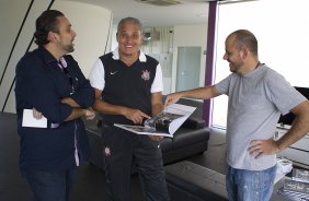 Durante o treino realizado desta tarde no CT Joaquim Grava, localizado no Parque Ecolgico do Tiete. O prximo jogo da equipe ser domingo, dia 27/01, contra o Mirassol, no estdio Jos Maia, vlido pela 3 rodada do Campeonato Paulista de 2013