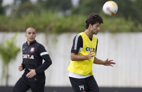 Durante o treino realizado desta tarde no CT Joaquim Grava, localizado no Parque Ecolgico do Tiete. O prximo jogo da equipe ser domingo, dia 27/01, contra o Mirassol, no estdio Jos Maia, vlido pela 3 rodada do Campeonato Paulista de 2013