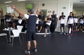 Durante o treino realizado desta tarde no CT Joaquim Grava, localizado no Parque Ecolgico do Tiete. O prximo jogo da equipe ser domingo, dia 27/01, contra o Mirassol, no estdio Jos Maia, vlido pela 3 rodada do Campeonato Paulista de 2013