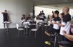 Durante o treino realizado desta tarde no CT Joaquim Grava, localizado no Parque Ecolgico do Tiete. O prximo jogo da equipe ser domingo, dia 27/01, contra o Mirassol, no estdio Jos Maia, vlido pela 3 rodada do Campeonato Paulista de 2013