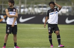 Durante o treino realizado desta tarde no CT Joaquim Grava, localizado no Parque Ecolgico do Tiete. O prximo jogo da equipe ser domingo, dia 27/01, contra o Mirassol, no estdio Jos Maia, vlido pela 3 rodada do Campeonato Paulista de 2013