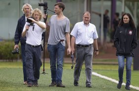 Durante o treino desta manh no CT Joaquim Grava, no Parque Ecolgico do Tiete. O prximo jogo da equipe ser amanh, domingo, dia 27/01, contra o Mirassol, no estdio Jos Maia, vlido pela 3 rodada do Campeonato Paulista de 2013