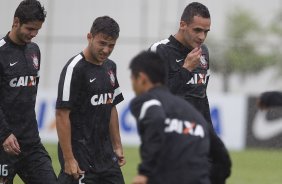 Durante o treino desta manh no CT Joaquim Grava, no Parque Ecolgico do Tiete. O prximo jogo da equipe ser amanh, domingo, dia 27/01, contra o Mirassol, no estdio Jos Maia, vlido pela 3 rodada do Campeonato Paulista de 2013